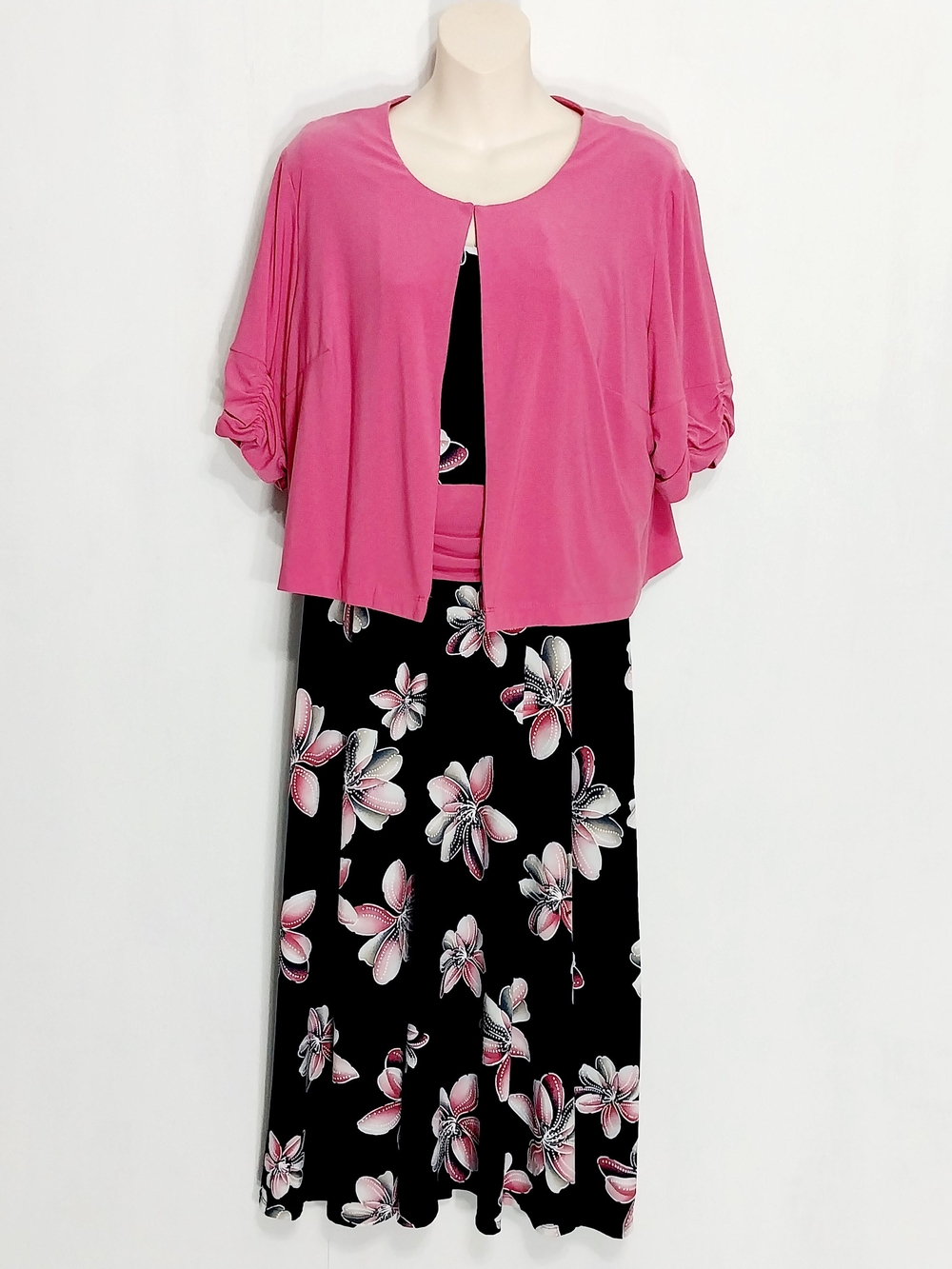 🔵BOGO FREE🔵 Perceptions New York Dress w Bolero Floral Sz XL